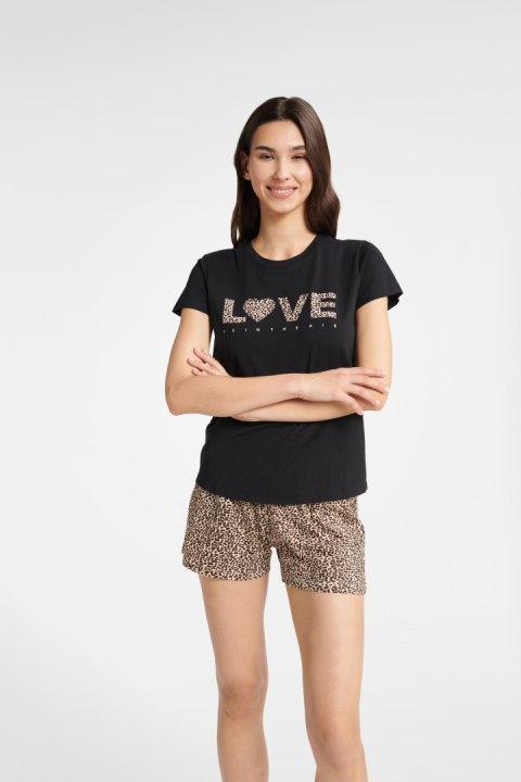 Piżama Boutique 40614-99X Karmelowo-Czarny Piżama Boutique 40614-99X Karmelowo-Czarny