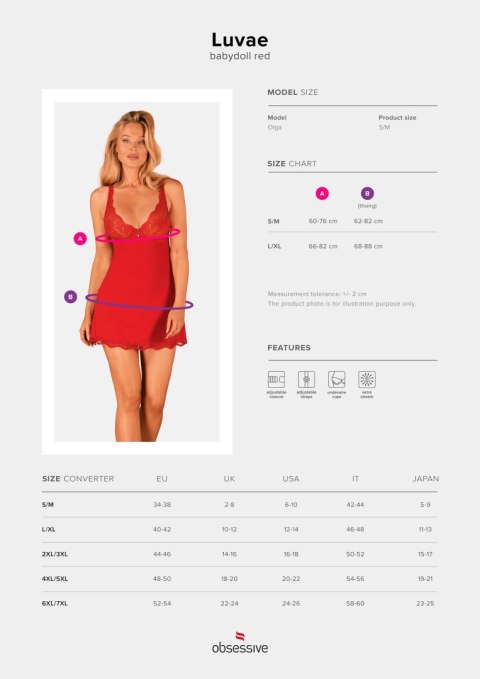 Koszulka Luvae Babydoll Czwerwona + stringi GRATIS! Koszulka Luvae Babydoll Czwerwona + stringi GRATIS!