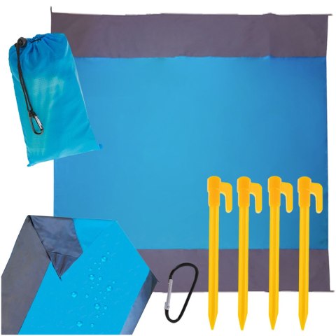 Mata plażowa koc biwakowy wodoodporny 210X200