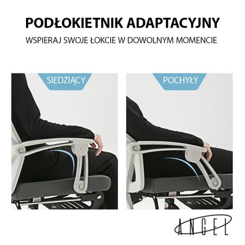 Fotel ergonomiczny ANGEL biurowy obrotowy Spino czarny