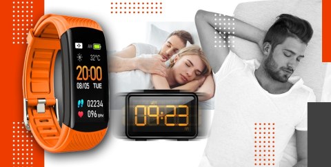 Smartband GIEWONT Fit&GO Duo GW200-9 - Black + Pasek Orange Power