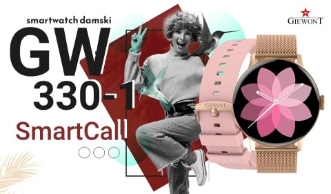 Smartwatch GIEWONT Supernova SmartCall GW330-1 Rose Gold Shine/Powder Pink