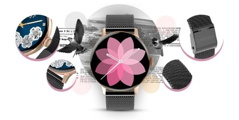 Smartwatch GIEWONT Supernova SmartCall GW330-4 Black Shine/Powder Pink