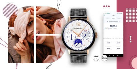 Smartwatch GIEWONT Supernova SmartCall GW330-4 Black Shine/Powder Pink