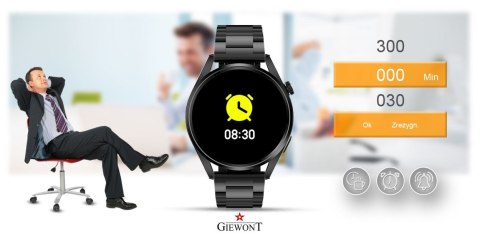 Smartwatch GIEWONT Vertex SmartCall GW450-1 Carbon/Carbon Silikon