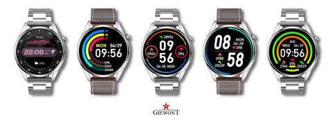 Smartwatch GIEWONT Vertex SmartCall GW450-6 Silver/Brown Leather