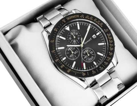 Zegarek Męski GIEWONT PrimeChrono GW8620-1 Chronograf Silver/Black