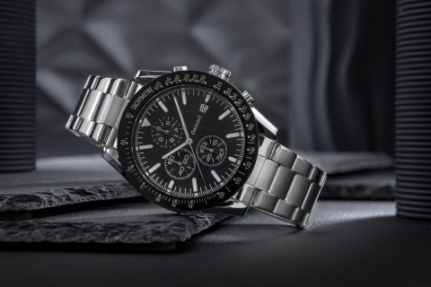 Zegarek Męski GIEWONT PrimeChrono GW8620-1 Chronograf Silver/Black