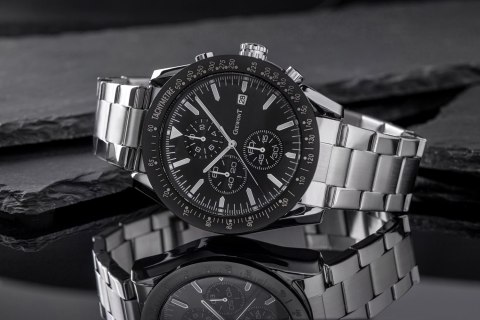 Zegarek Męski GIEWONT PrimeChrono GW8620-1 Chronograf Silver/Black
