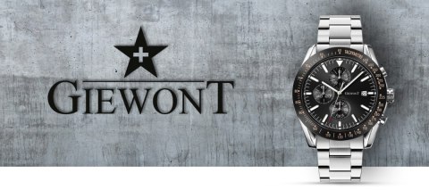 Zegarek Męski GIEWONT PrimeChrono GW8620-1 Chronograf Silver/Black
