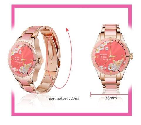 Smartwatch Damski Rubicon RNCE82 Różowy Smartwatch Damski Rubicon RNCE82 Różowy