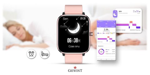 Smartwatch GIEWONT Dynamic SmartCall GW230-1 - Rose Gold/Powder Pink