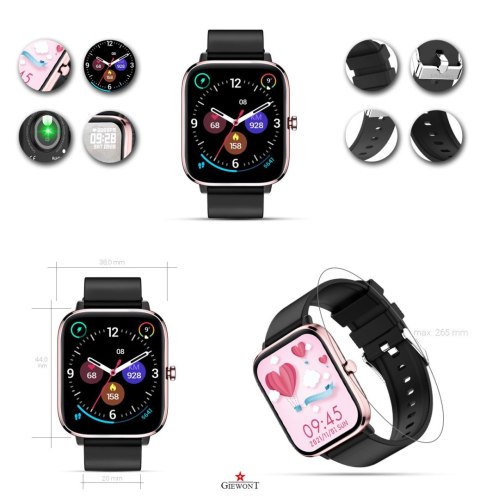 Smartwatch GIEWONT Dynamic SmartCall GW230-3 - Rose Gold/Black Effect