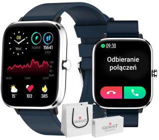 Smartwatch GIEWONT Dynamic SmartCall GW230-4 - Silver/Deep Ocean