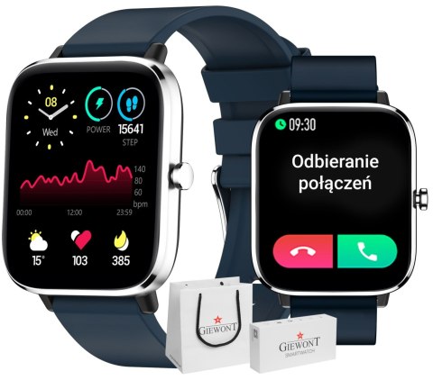 Smartwatch GIEWONT Dynamic SmartCall GW230-4 - Silver/Deep Ocean