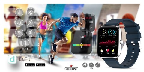 Smartwatch GIEWONT Dynamic SmartCall GW230-4 - Silver/Deep Ocean