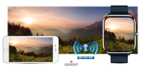 Smartwatch GIEWONT Dynamic SmartCall GW230-4 - Silver/Deep Ocean