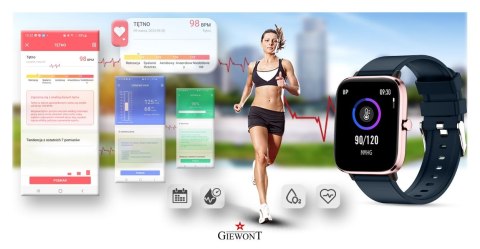 Smartwatch GIEWONT Dynamic SmartCall GW230-5 - RoseGold/Deep Ocean