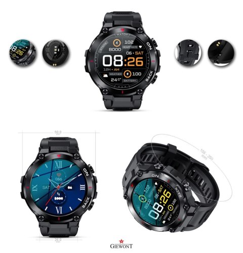 Smartwatch GIEWONT Pionier GPS GW460-1 - Carbon