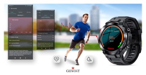 Smartwatch GIEWONT Pionier GPS GW460-1 - Carbon