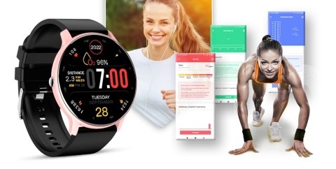 Smartwatch GIEWONT Sport Around GW120-3 - Rose Gold/Black Effect