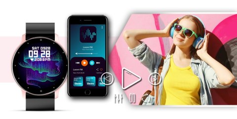 Smartwatch GIEWONT Sport Around GW120-3 - Rose Gold/Black Effect