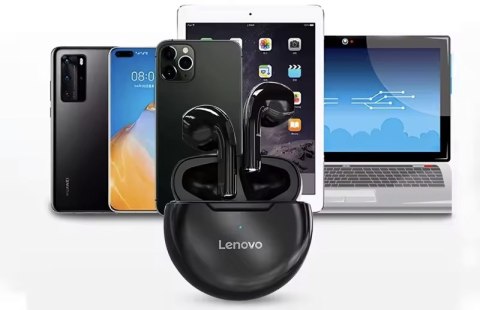 Słuchawki bezprzewodowe douszne LENOVO HT38 Czarne