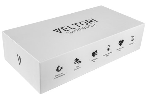 Smartwatch VELTORI VT140-1 Czarny Pasek Silikonowy