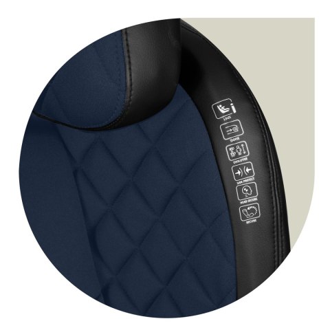 Fotelik samochodowy Nukido Louis czarno-granatowy 15-36 kg ISOFIX