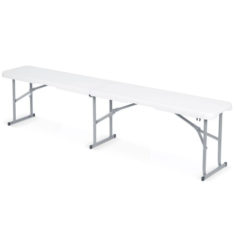 Ławka cateringowa ogrodowa składana 180 cm Plonos biała