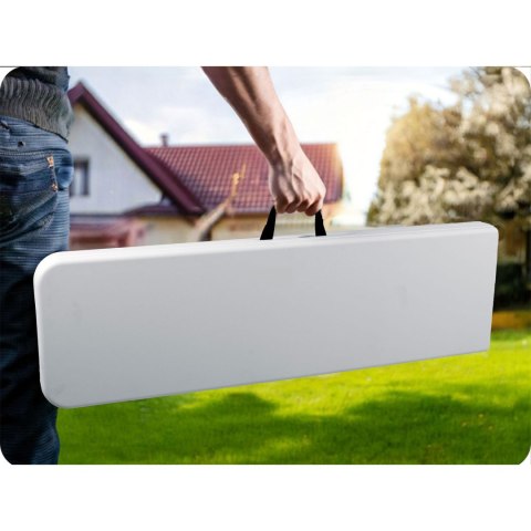 Ławka cateringowa ogrodowa składana 180 cm Plonos biała