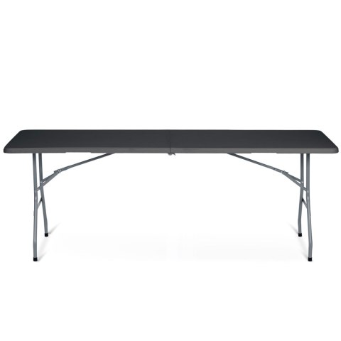 Stół cateringowy ogrodowy składany 244 cm Plonos czarny