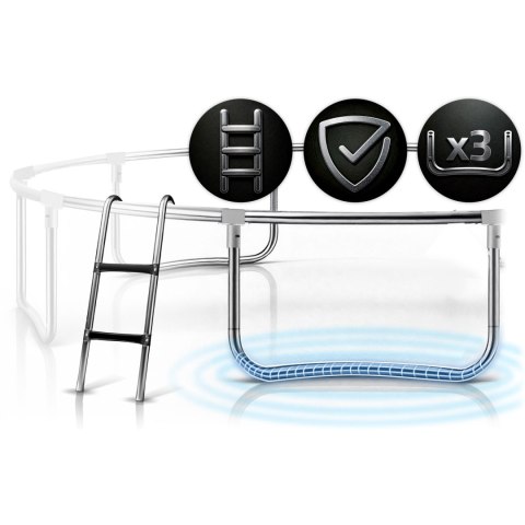 Trampolina ogrodowa profilowana 10ft/312cmz siatką wewnętrzną Neo-Sport