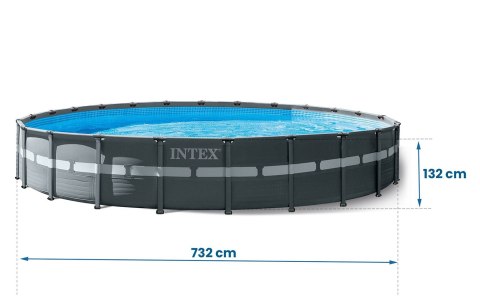 Basen ogrodowy stelażowy 732 x 132 cm 20w1 INTEX 26340 + hulajnoga GRATIS Basen ogrodowy stelażowy 732 x 132 cm 20w1 INTEX 26340 + hulajnoga GRATIS
