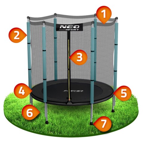 Trampolina ogrodowa dla dzieci 140 cm 4,5ft Neo-Sport Trampolina ogrodowa dla dzieci 140 cm 4,5ft Neo-Sport