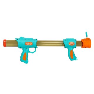 Pistolet na kulki karabin na piankowe naboje solidny dla dzieci gra 2w1 niebieski