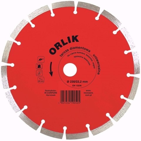 TARCZA DIAMENTOWA SEGMENTOWA ORLIK 230MM TARCZA DIAMENTOWA SEGMENTOWA ORLIK 230MM