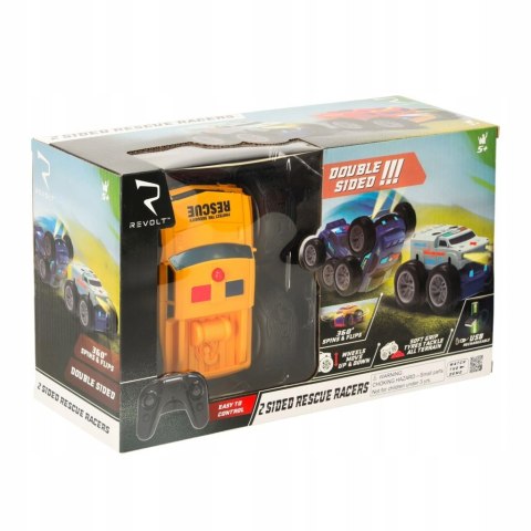 Samochód auto na pilota Revolt 2 Sided Rescue Racer mega transformacja obró
