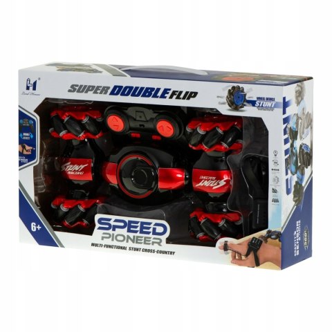 Samochód zdalnie sterowany na pilota RC Speed Pioneer Stunt Car 360 czerwon