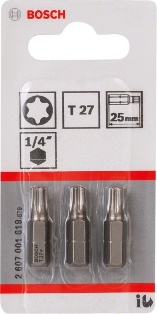 BIT, GROT, KOŃCÓWKA T27 EH 25MM 3 SZT. BOSCH