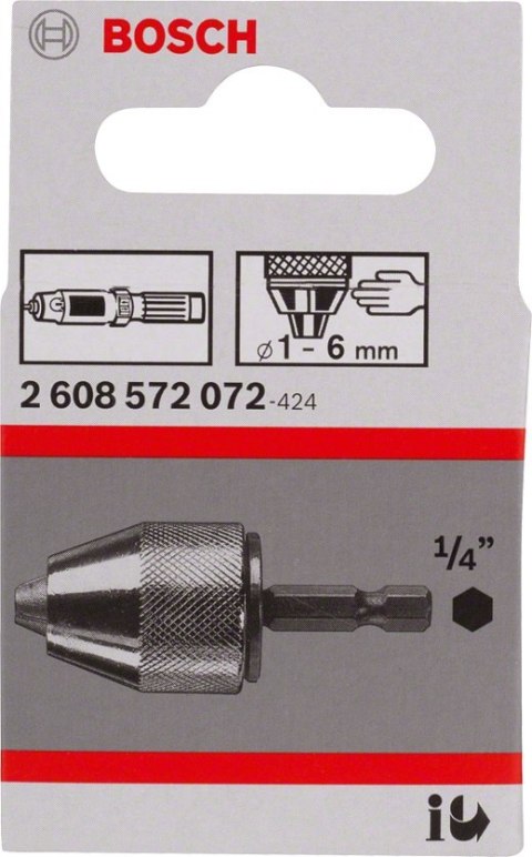 UCHWYT WIERTARSKI SAMOZACISKOWY 1-6MM 1/4'' BOSCH UCHWYT WIERTARSKI SAMOZACISKOWY 1-6MM 1/4'' BOSCH