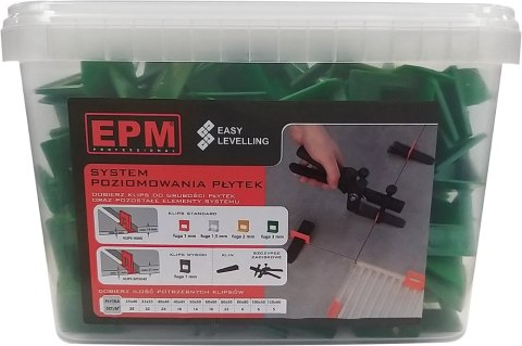 SYSTEM UKŁADANIA PŁYTEK EASY LEVELING 200 KLIPSÓW 3MM EPM SYSTEM UKŁADANIA PŁYTEK EASY LEVELING 200 KLIPSÓW 3MM EPM