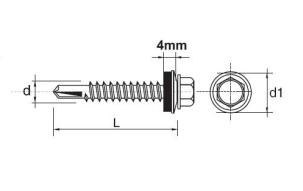 WKRĘT SAMOWIERTNY IMPAX Z EPDM #5MM RAL3009 5.5*25MM UN