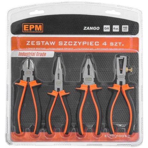 ZESTAW SZCZYPIEC 4 SZTUKI 160MM CRV ZANGO EPM ZESTAW SZCZYPIEC 4 SZTUKI 160MM CRV ZANGO EPM