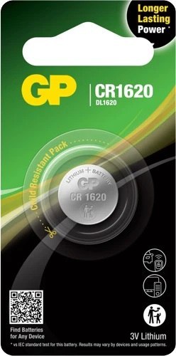 BATERIA GUZIKOWA LITOWA 3V CR1620 GP BATTERY BATERIA GUZIKOWA LITOWA 3V CR1620 GP BATTERY
