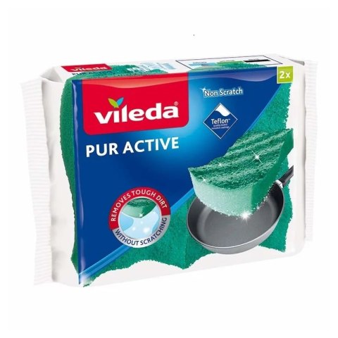 VILEDA GĄBKA DO NACZYŃ PUR ACTIVE 2 SZT. VILEDA VILEDA GĄBKA DO NACZYŃ PUR ACTIVE 2 SZT. VILEDA