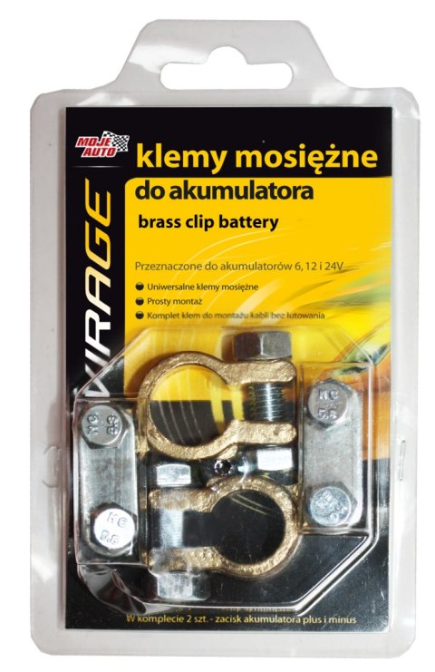 KLEMY MOSIĘŻNE DO AKUMULATORA 2 SZT(+/-) MOJE AUTO VIRAGE KLEMY MOSIĘŻNE DO AKUMULATORA 2 SZT(+/-) MOJE AUTO VIRAGE