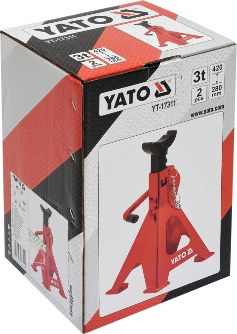 PODSTAWKI POD SAMOCHÓD 3T 2 SZT YATO PODSTAWKI POD SAMOCHÓD 3T 2 SZT YATO