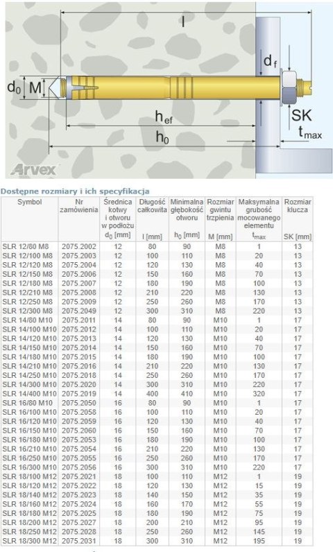 KOŁEK STALOWY 16*100/M10 2075.2058 ARVEX KOŁEK STALOWY 16*100/M10 2075.2058 ARVEX