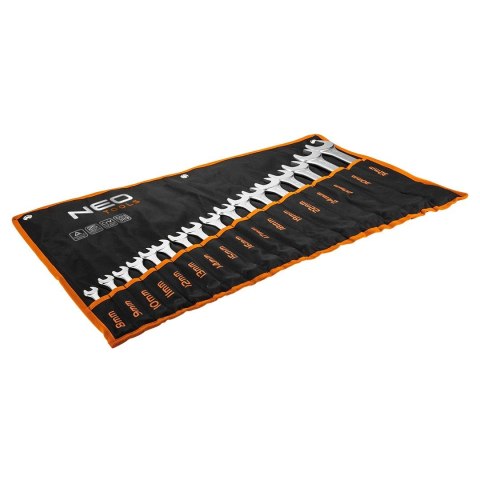KOMPLET KLUCZY PŁASKO-OCZKOWYCH 8-32MM 17 SZTUK NEO KOMPLET KLUCZY PŁASKO-OCZKOWYCH 8-32MM 17 SZTUK NEO